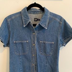 Gap short sleeve denim shirt